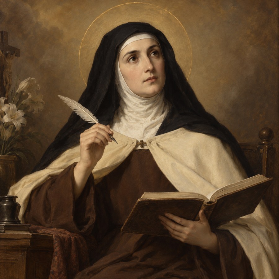 Santa Teresa d'Ávila escrevendo
