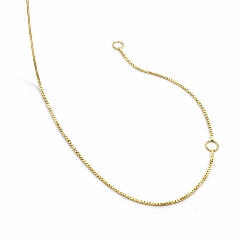Corrente Veneziana Fio Fechada (40+5cm) Banhada a Ouro