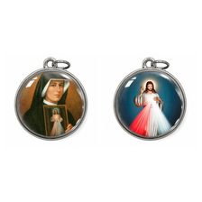 Santa Faustina & Jesus Misericordioso — Medalha 2 Lados